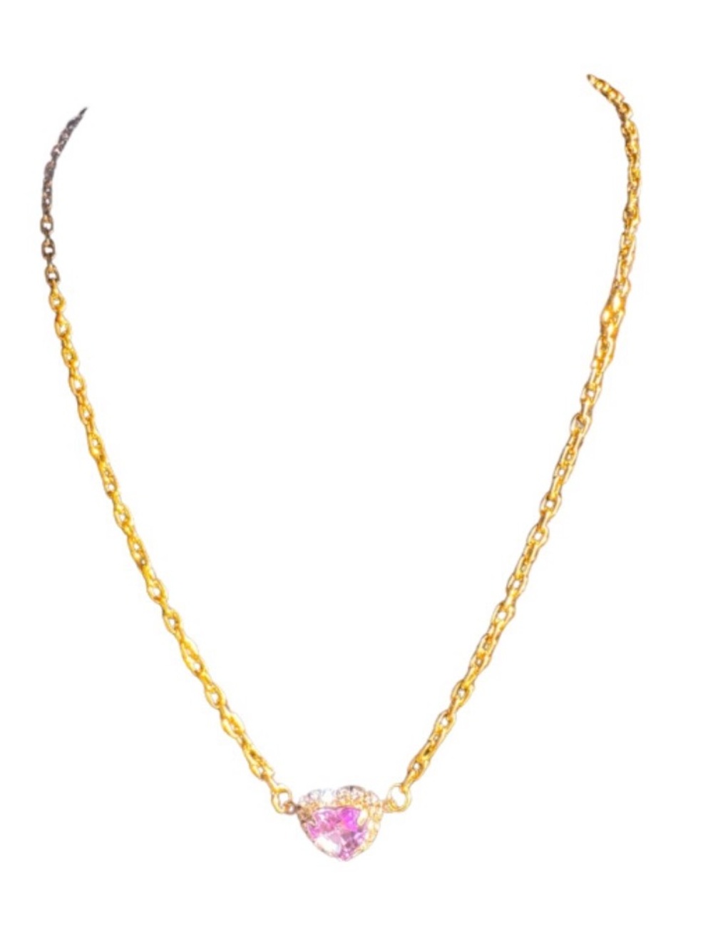 Handmade Pink Heart with Rhinestones - Picture 1 of 4